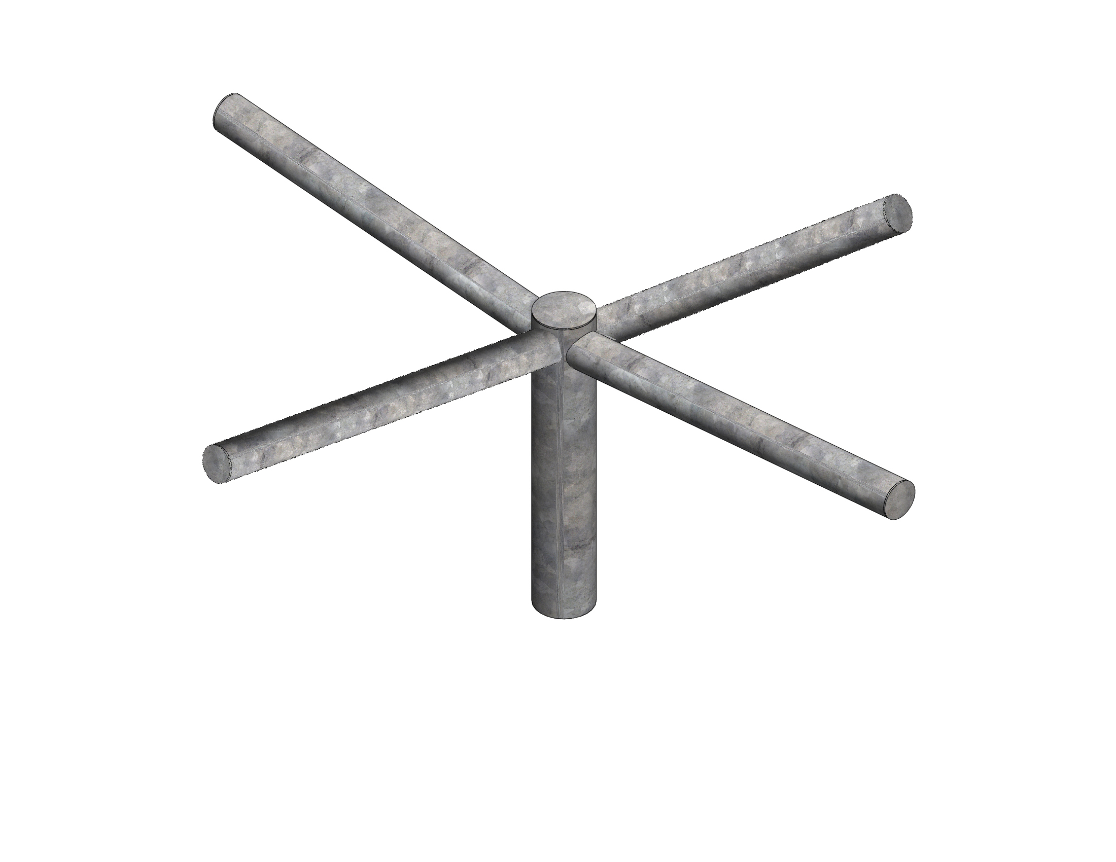 Brazo recto cuadruples 1 metro