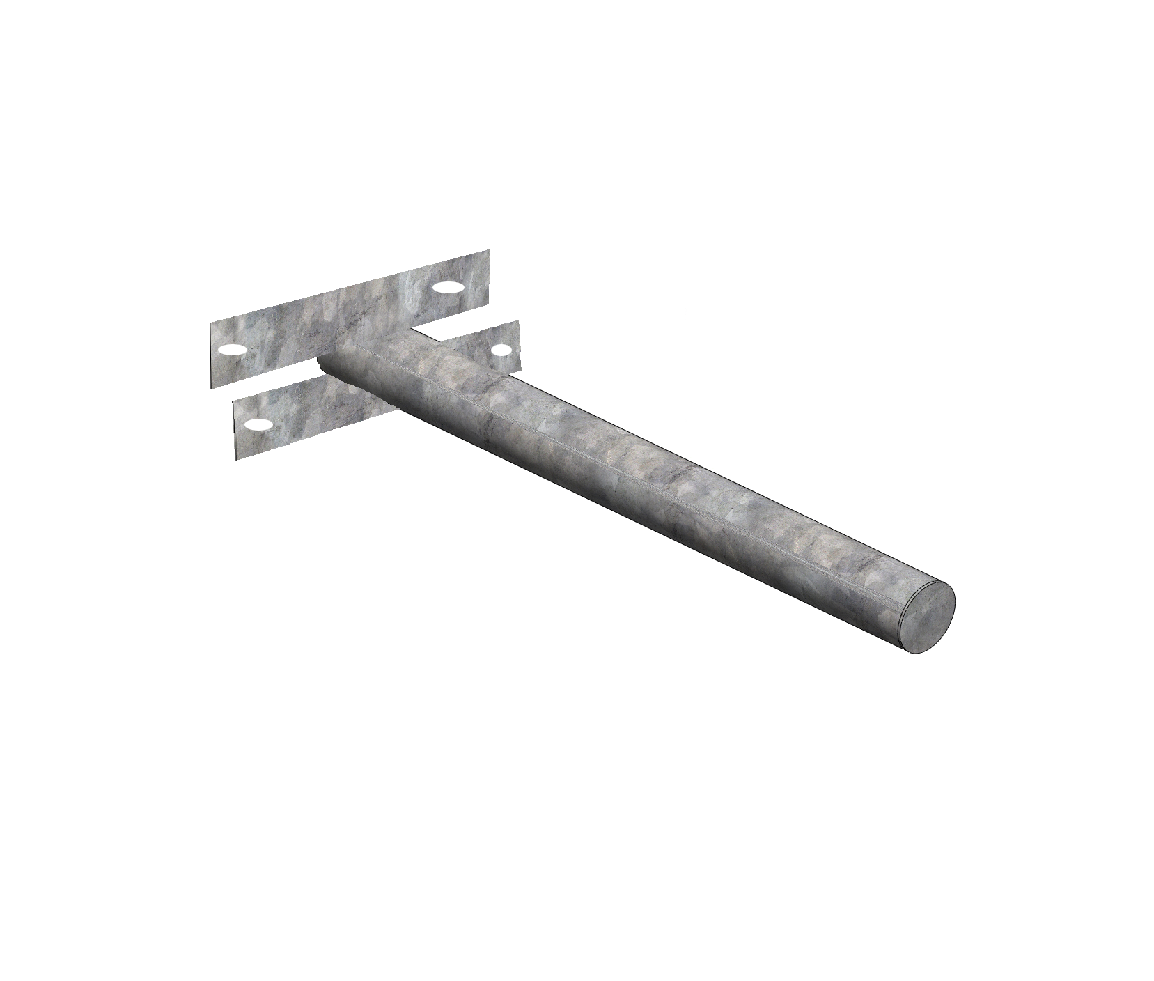 Brazo apernable para abrazaderas 2 metros